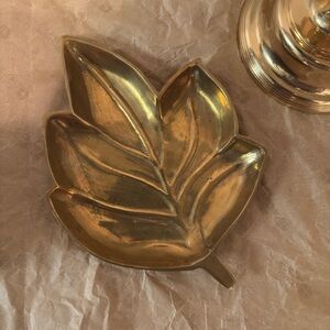 Brass Leaf Trinket Dish